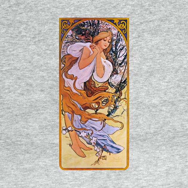 Alphonse Mucha - Spring by kaliyuga